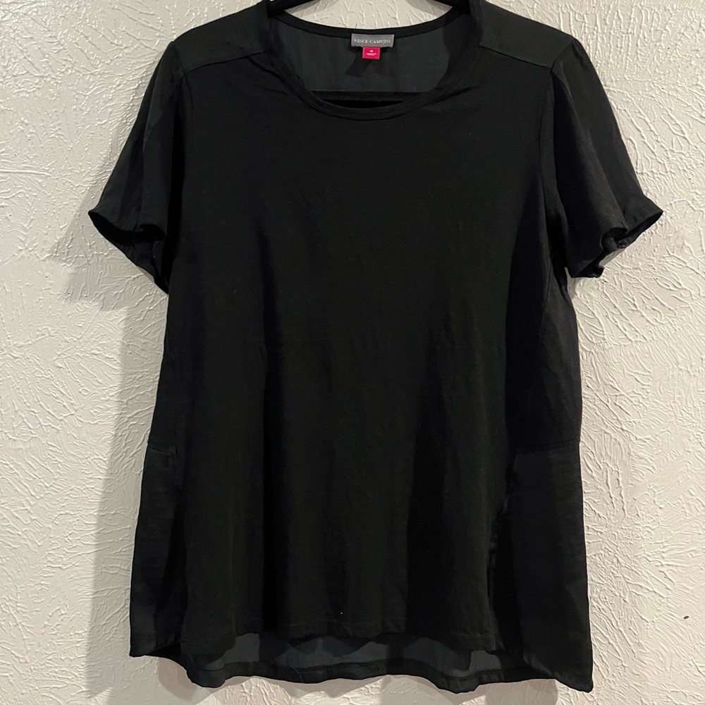 Vince Camuto Black Short Sleeve Top